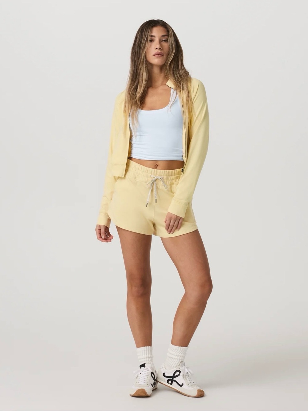 Halo Mini Track Jacket -Lemon Snap Heather - Picture 2 of 8